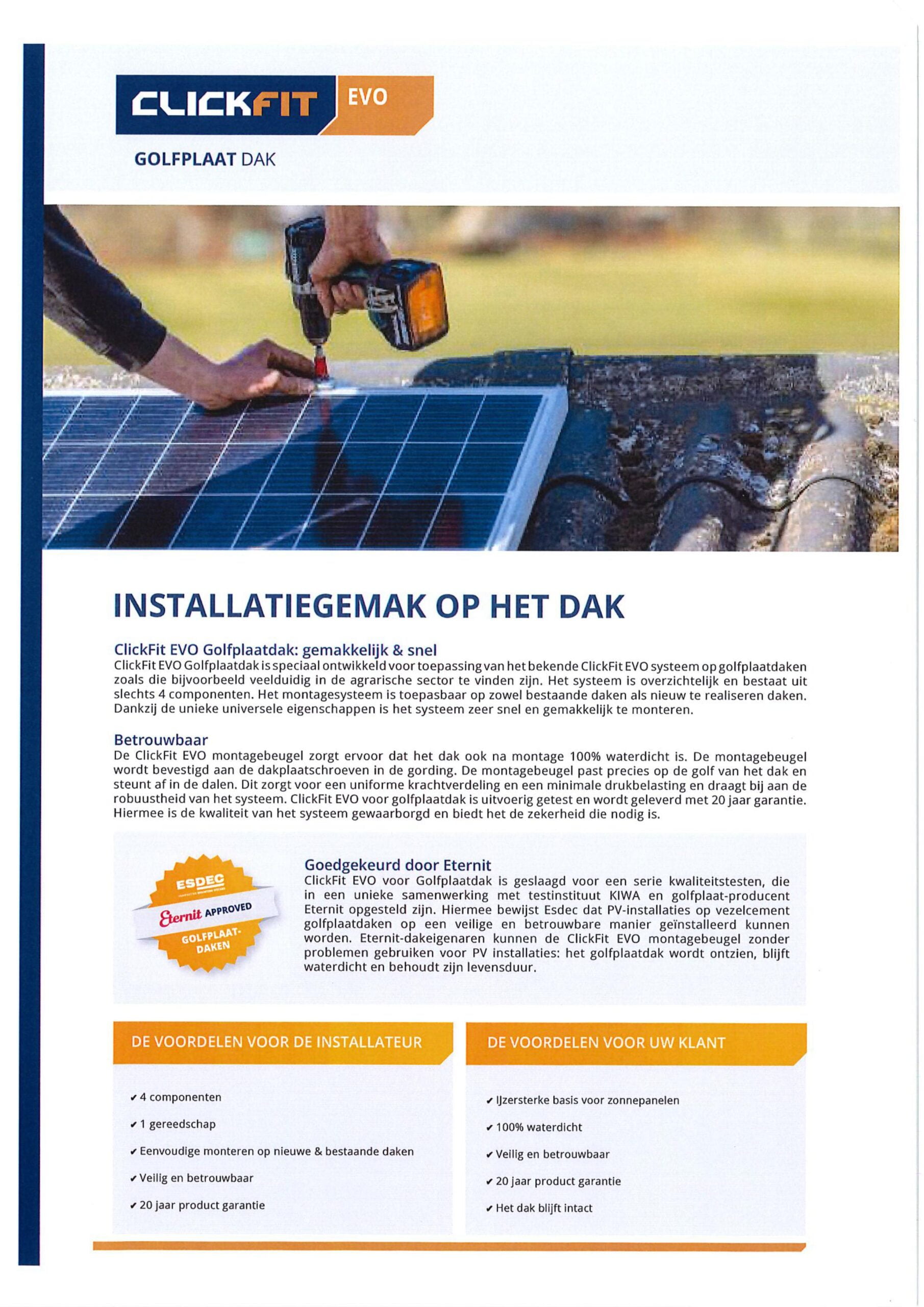 CORO Zonnepanelen Esdac golfplaatdak