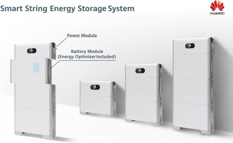 Huawei thuisbatterij voor slimme energie opslag.